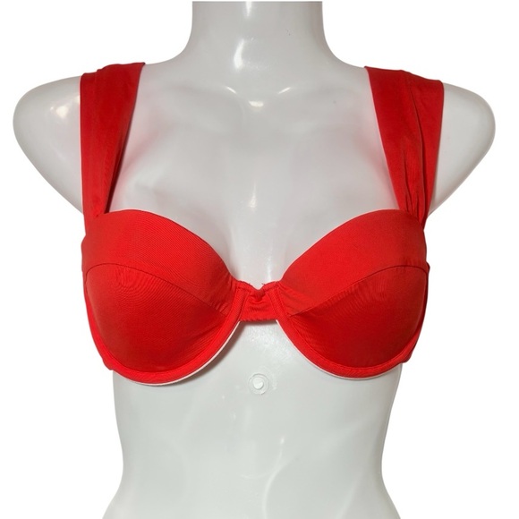 WEWOREWHAT Claudia Bikini Top in Spicy Orange - Picture 1 of 9